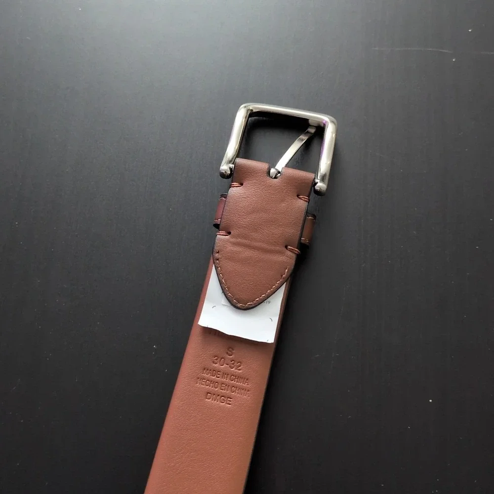 Mens‎ DOCKERS BELT BROWN VEGAN LEATHER SIZE SMALL 30-32